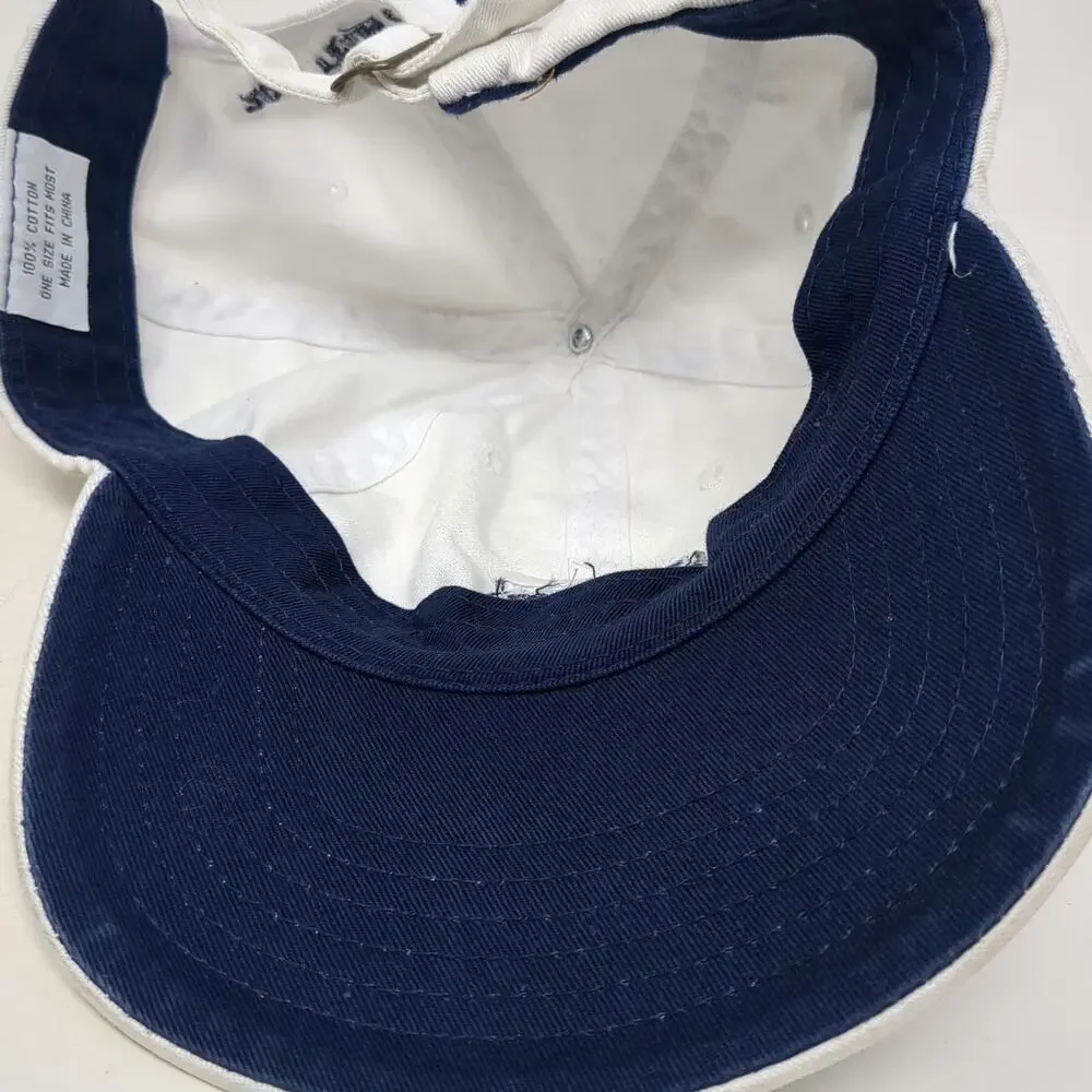 White Baseball Cap One Size USTA League 2010 Team Captain Tennis Sports Logo Hat